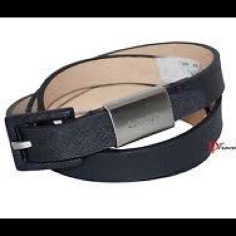 Calvin Klein black leather belt NWT